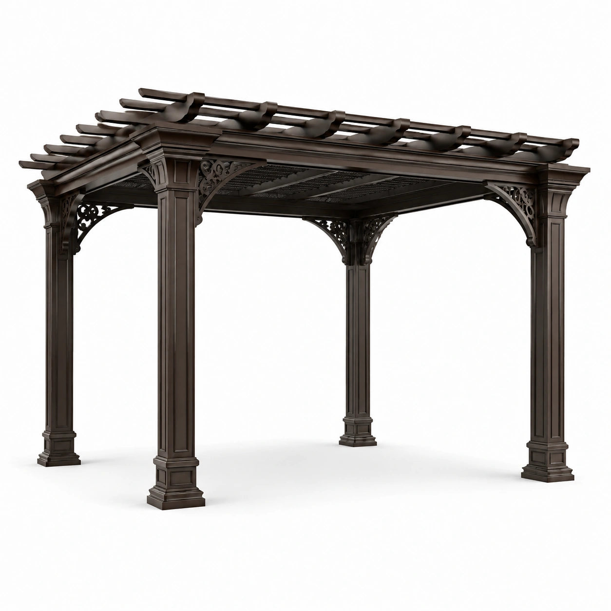 Pergola en aluminium marron 300x400 cm
