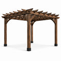 Pergola en bois de cèdre 3x3m marron