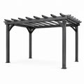 Pergola en aluminium gris anthracite 300x400 cm