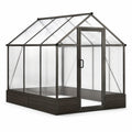 Serre de jardin en aluminium et polycarbonate transparent 200 x 150 x 180 cm