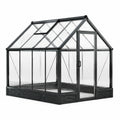 Serre en aluminium et verre trempé noir