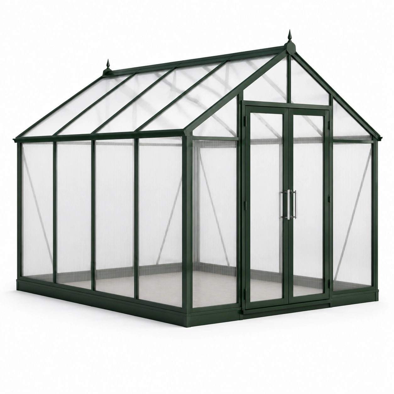 Serre de Jardin en Aluminium avec Panneaux en Polycarbonate 250x190x195 cm