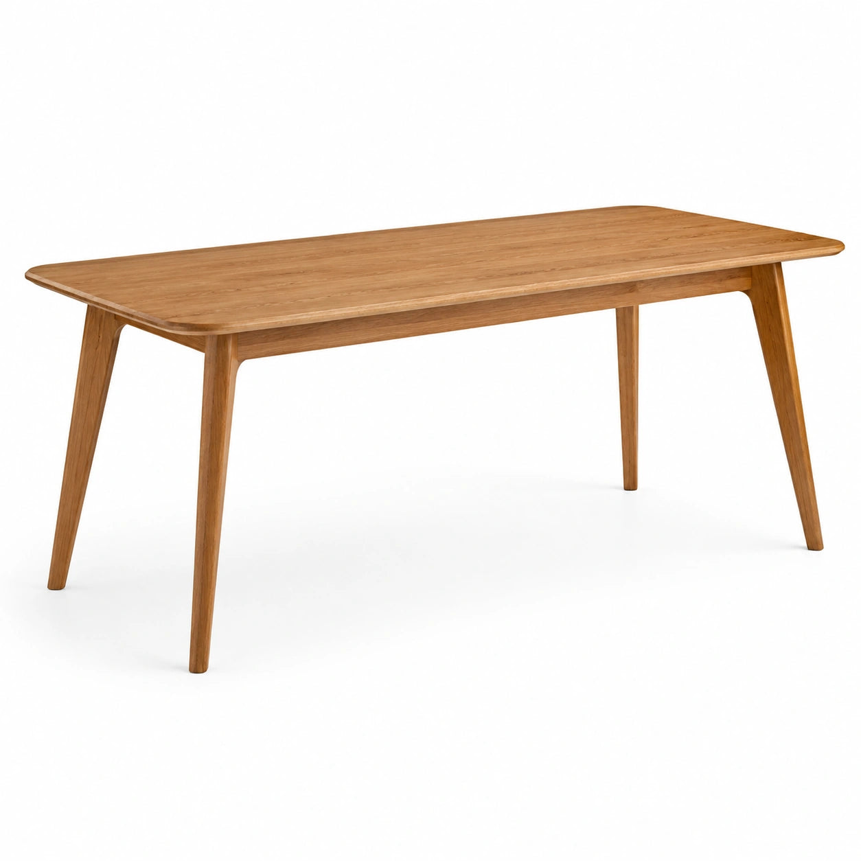 Table à manger rectangulaire en bois de chêne massif 180x90x75 cm