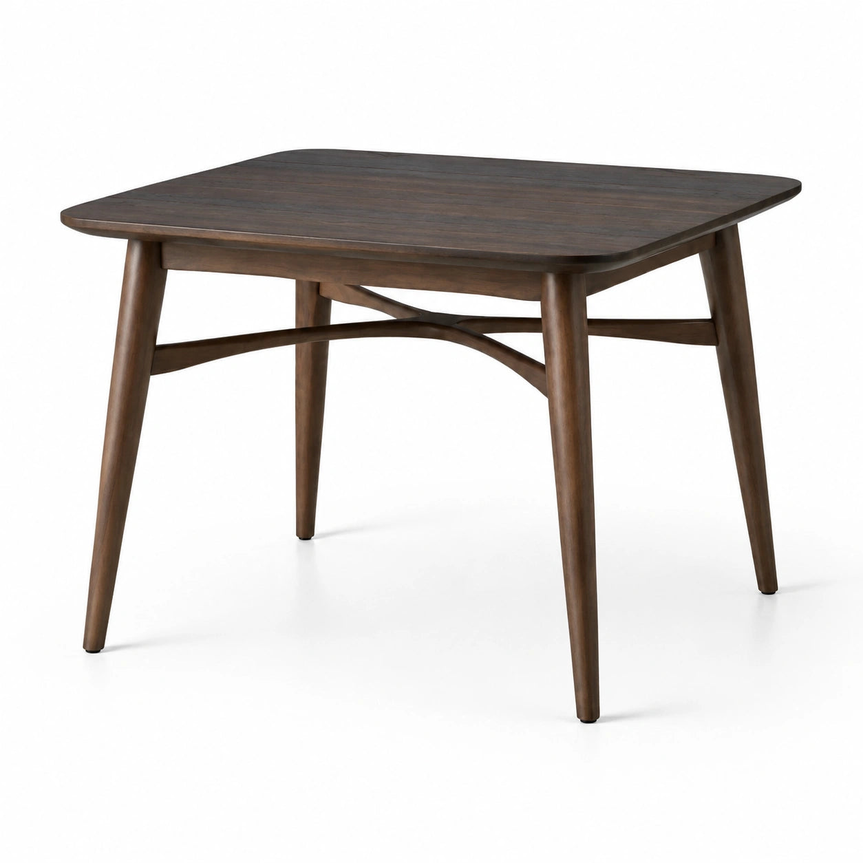 Table à manger en bois d'acajou marron 90x90 cm