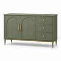 Buffet en bois avec portes et tiroirs en vert olive